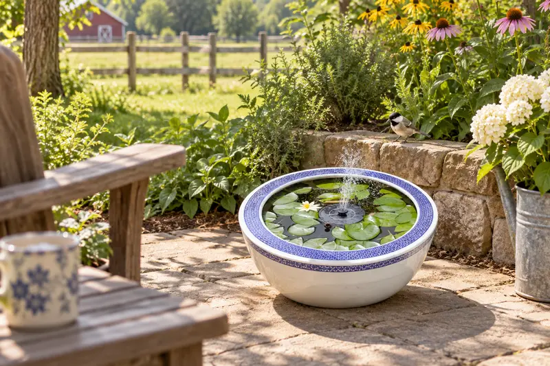 Solar Water Fountain — Daytime Viewing Spot