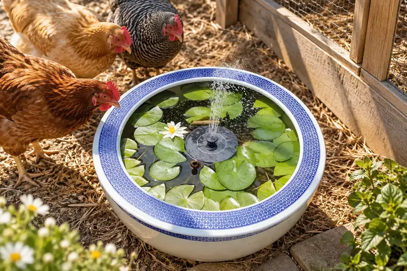 Solar Water Fountain — Near The Coop