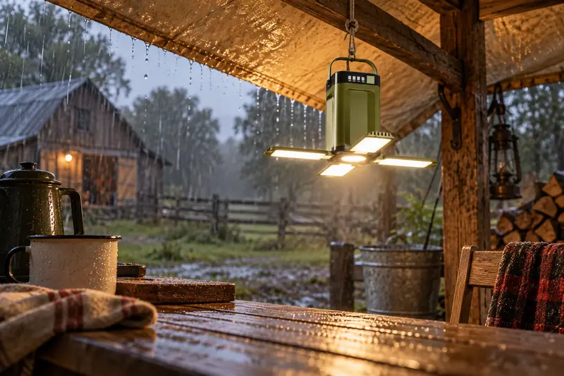 Folding Lantern — Rainy Camp Evenings