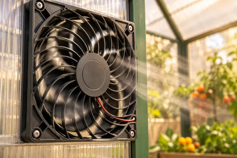 Solar-Powered Exhaust Fan — Warm Greenhouse