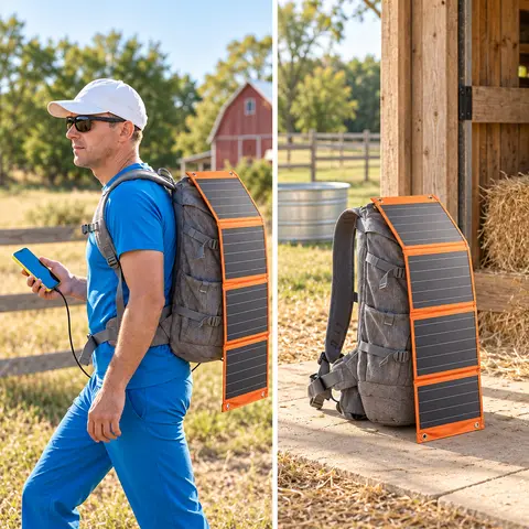 Foldable Solar Panel Charger — alternate view