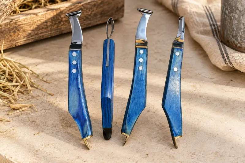 Wooden Handle Hoof Knife details