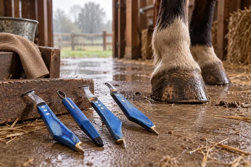 Wooden Handle Hoof Knife — Rainy-Day Barn Work