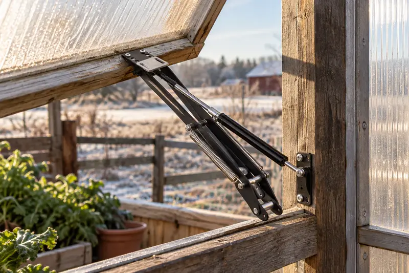 Automatic Greenhouse Vent Opener — Cool Conditions, Personal Control