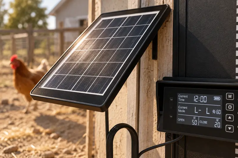 Solar Automatic Coop Door — Dusty Yard Planning
