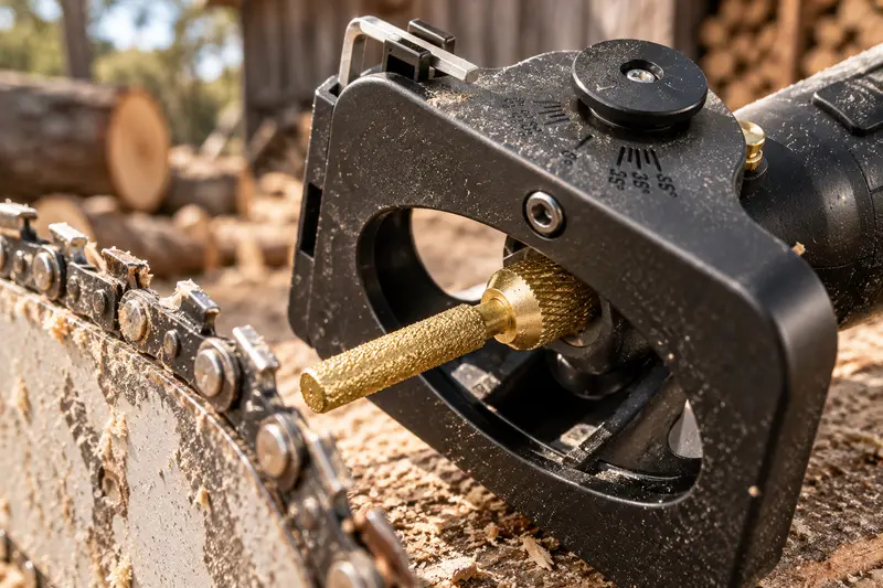 Rechargeable Chainsaw Sharpener — Dusty Cutting Break