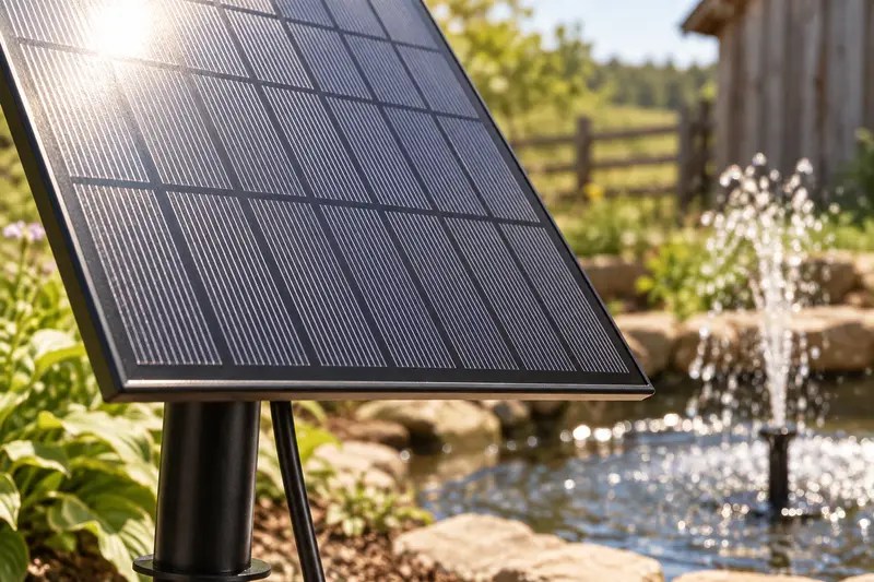 Solar Fountain Pump — Sunlit Fountain Setup