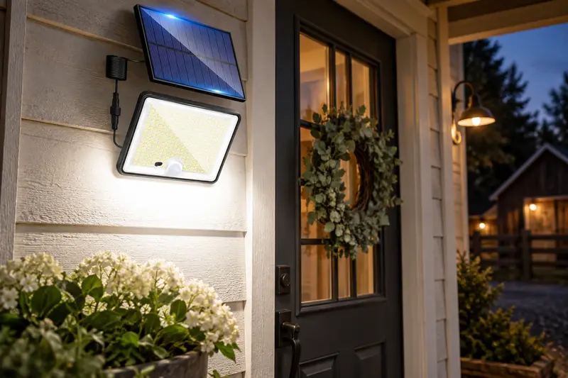 Solar Security Light — Evening Doorstep Visits