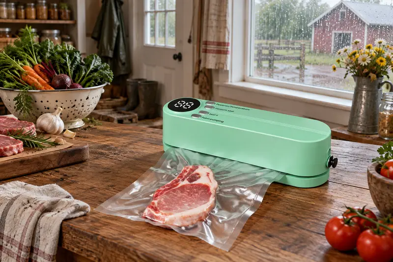 Cordless Vacuum Sealer — Rainy Harvest Day