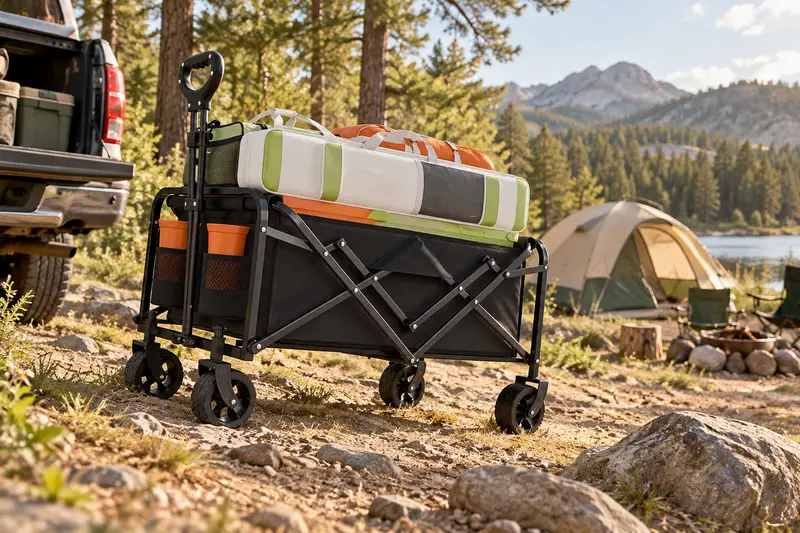 Folding Wagon — Camp Arrival