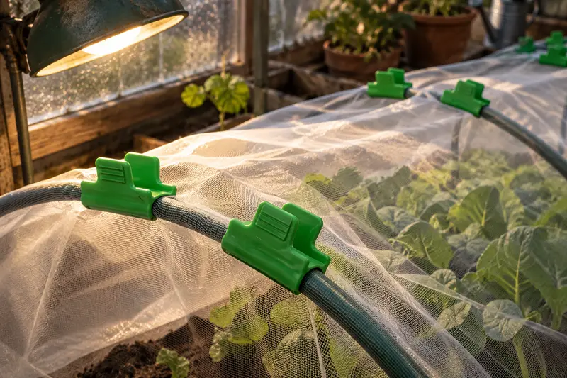 Plastic Greenhouse Clamps — Dim Greenhouse Corner