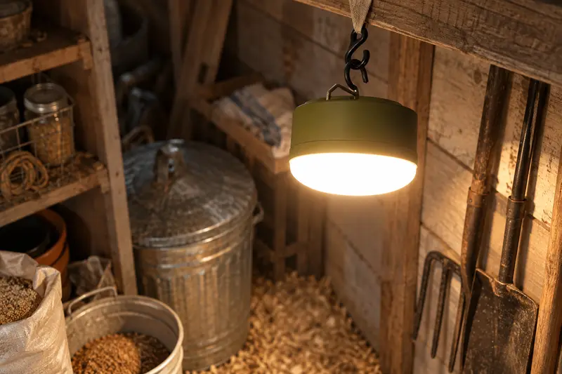 Rechargeable Hanging Light — Crowded Utility Area