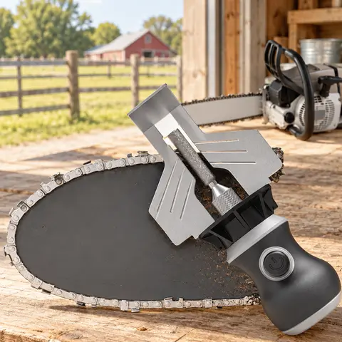 Cordless Chainsaw Sharpener — alternate view