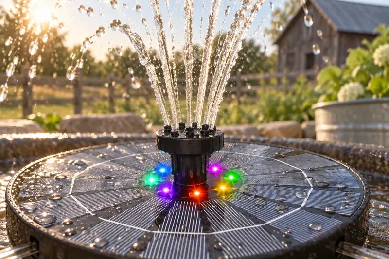Solar Fountain — Changing Sunlight