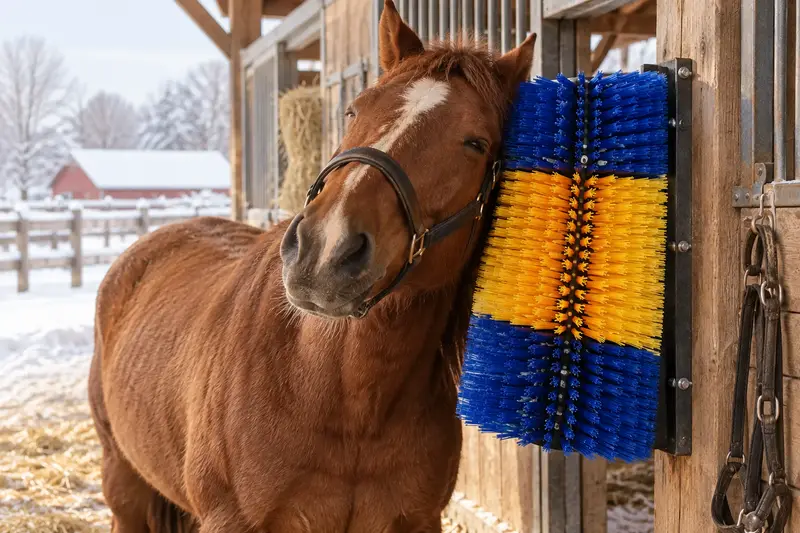 Livestock Scratching Brush — Cold-Day Care