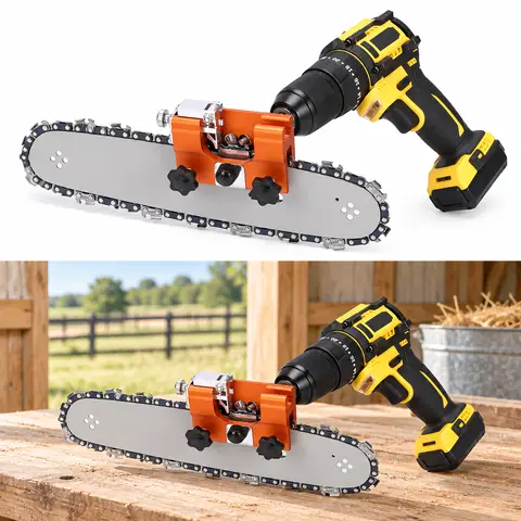 Hand-Cranked Chainsaw Sharpener — alternate view