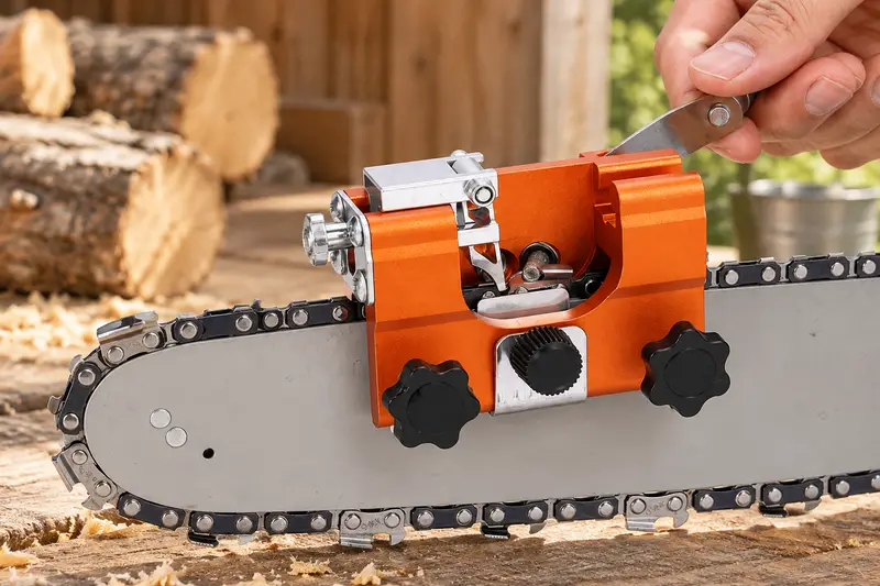 Hand-Cranked Chainsaw Sharpener details