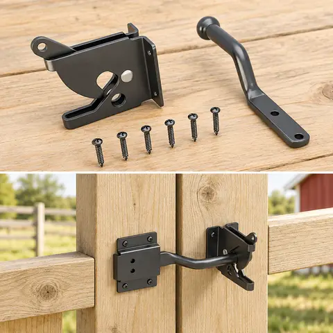 Black Gate Latch — alternate view