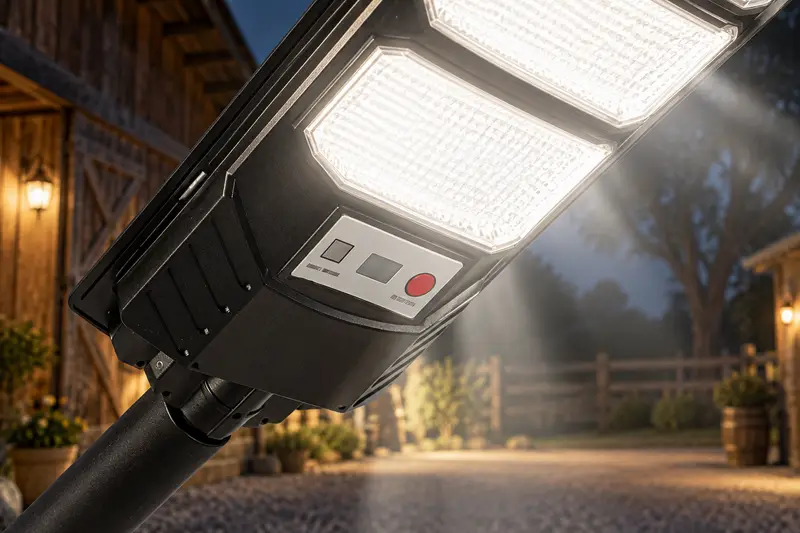 Solar Street Light — Courtyard After Dark