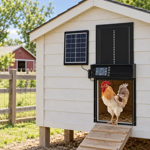 Solar-Powered Coop Door — alternate view