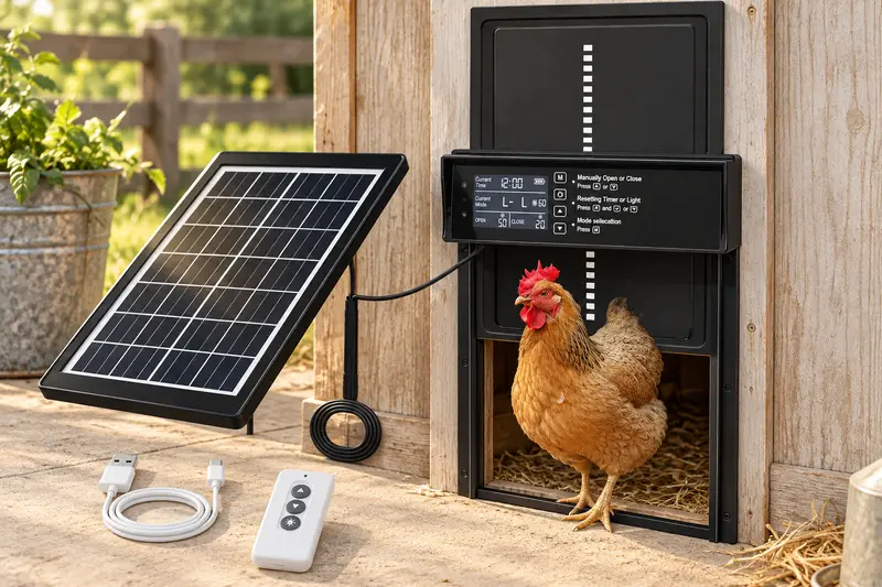 Solar-Powered Coop Door details