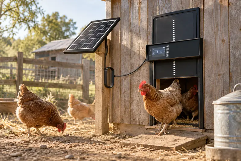 Solar-Powered Coop Door — Dusty Coop Refit