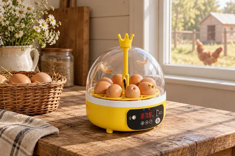 Egg Incubator with Transparent Lid — Closed-Cover Checks