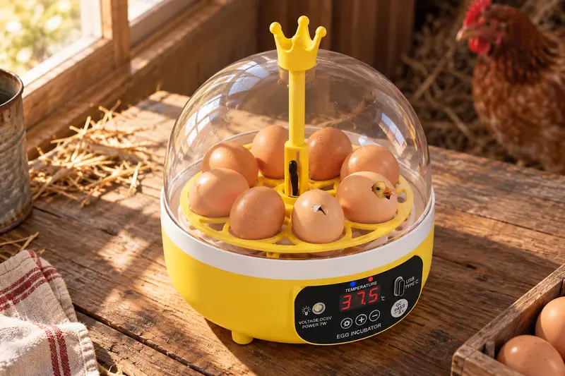 Egg Incubator with Transparent Lid — Watching For Hatching