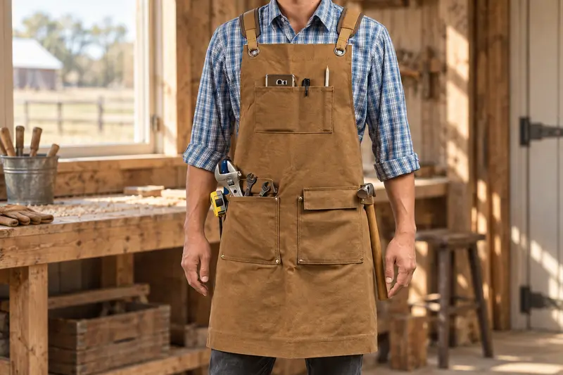 Canvas Bib Apron details