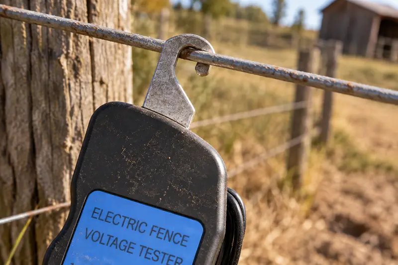 Neon Fence Voltage Tester — Metal Wire Inspection