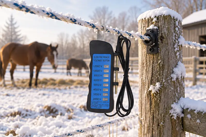 Neon Fence Voltage Tester — Rope Fence Check