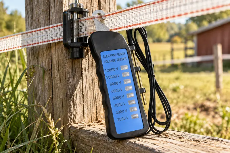 Neon Fence Voltage Tester — Multi Tape Access
