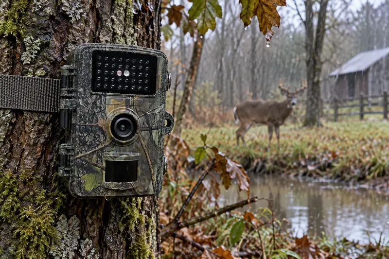 Infrared Trail Camera — Rainy Woodland Checks