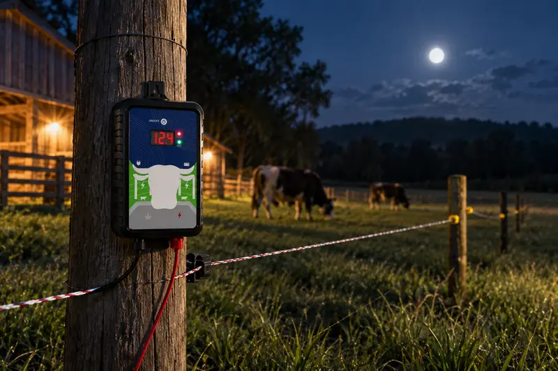 4-Joule Electric Fence Energizer — Nighttime Boundary Deterrence