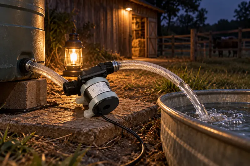 DC Water Pump — Low-Light Preparation