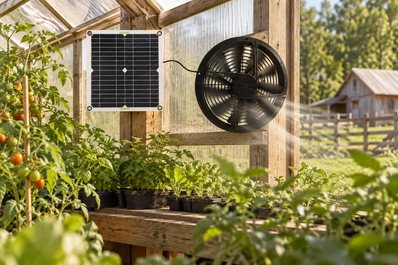 Solar Ventilation Fan — Warm Growing Space
