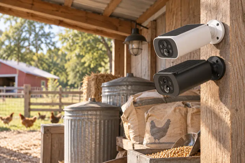 Solar Security Camera — Sheltered Storage View