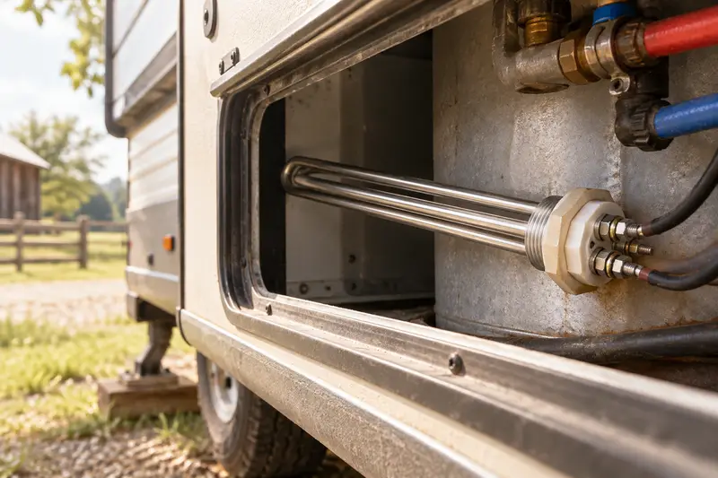 Immersion Water Heating Element — Tight Camper Installation