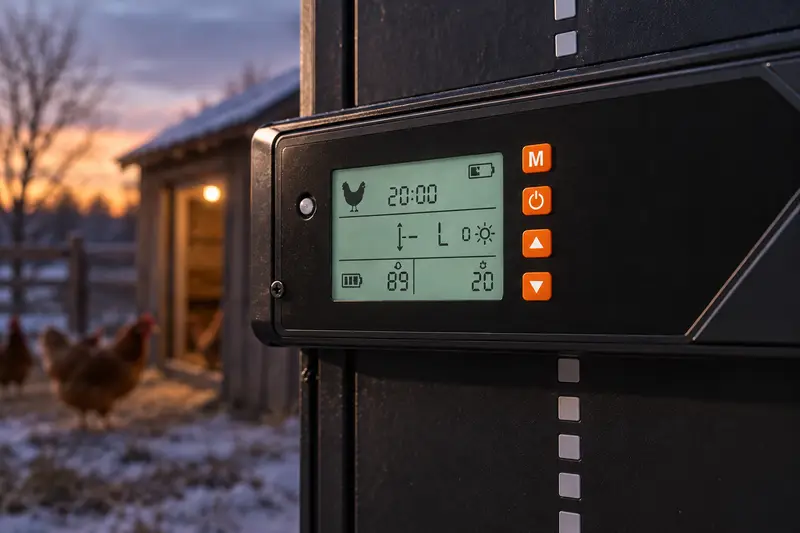 Automatic Chicken Coop Door — Earlier Winter Dusk