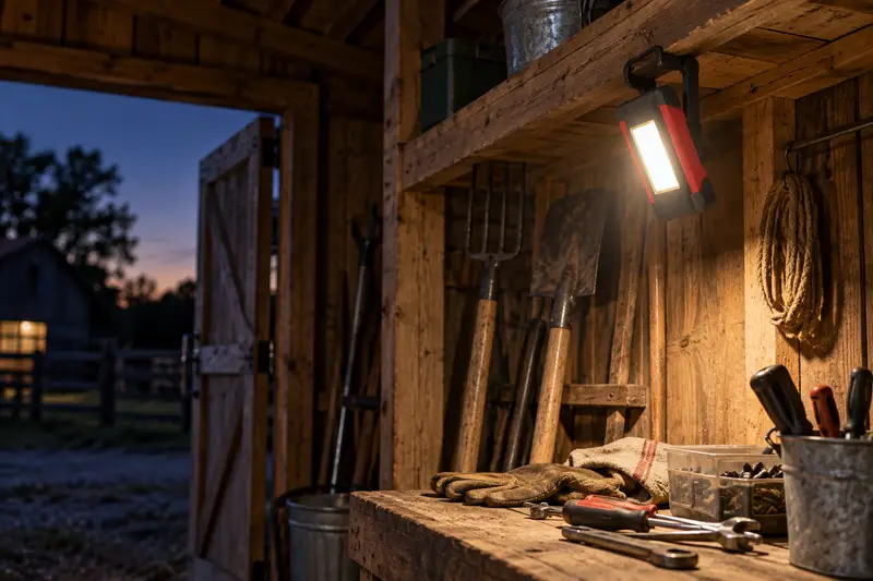 Rechargeable Work Light — After-Sunset Shed Tasks