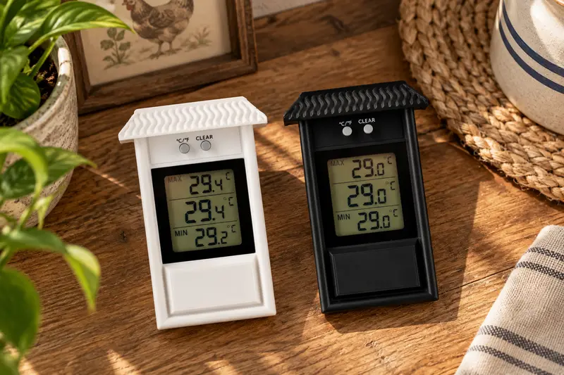 Digital Min-Max Thermometer — Warm Indoor Rooms
