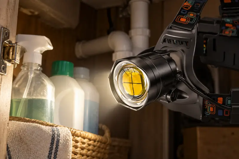 Rechargeable Headlamp — Under-Sink Checks