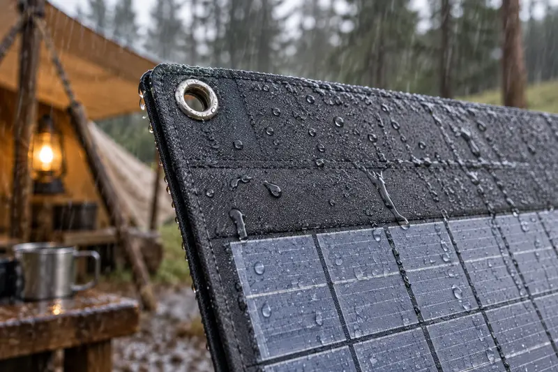 Foldable Solar Panel — Rain At Camp