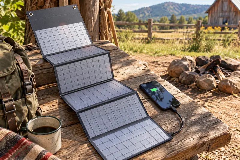 Foldable Solar Panel — Daylight Phone Charging