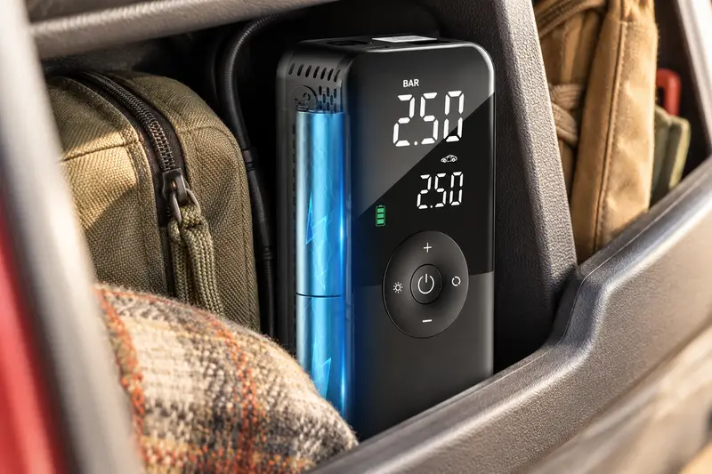 Rechargeable Tire Inflator — Cramped Car Storage