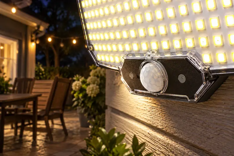 Solar Floodlight — After-Dark Patio Cleanup