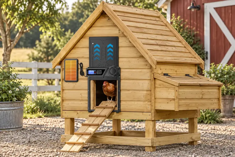 Solar-Powered Automatic Coop Door details