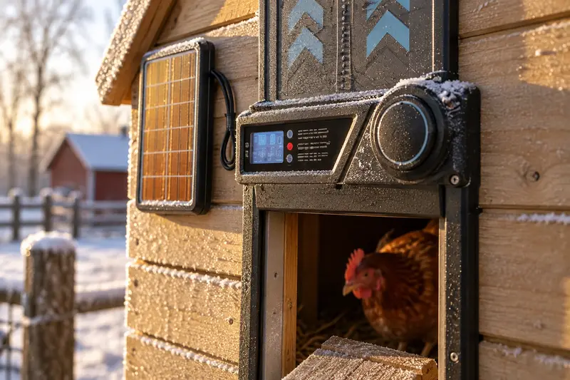 Solar-Powered Automatic Coop Door — Cold Morning Rounds