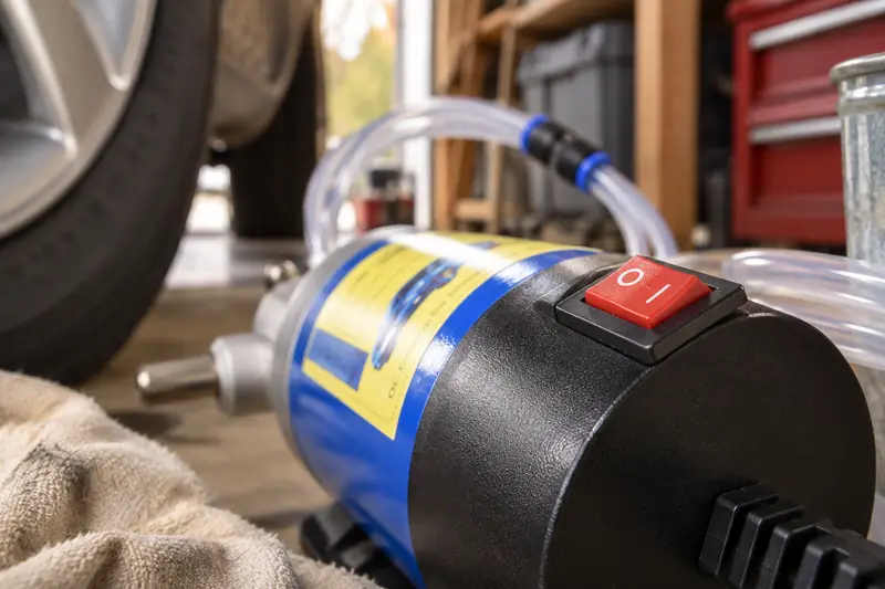 Electric Oil Transfer Pump — Car Care, Limited Space