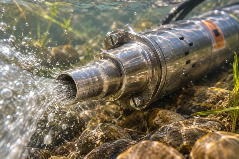 Submersible Water Pump — River-Fed Farm Irrigation
